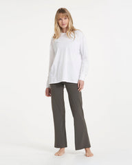 Vuori Long-Sleeve Feather Tee White