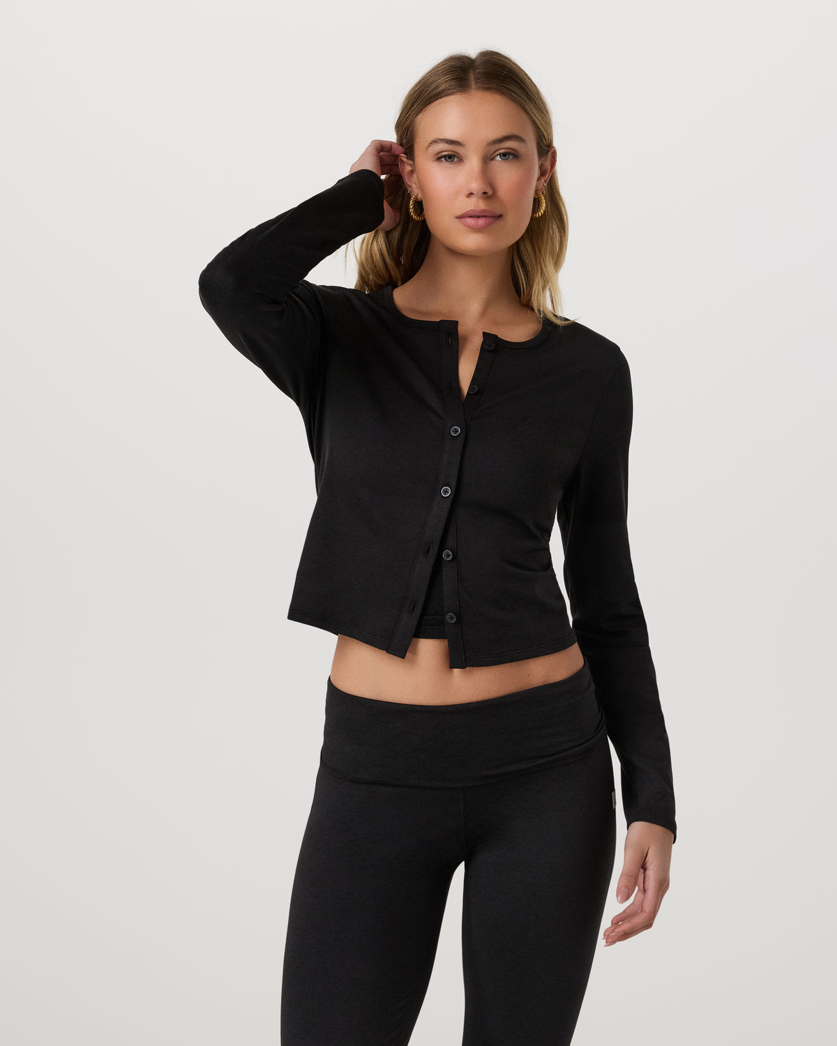 Vuori Halo Cardigan 2.0 Black Heather