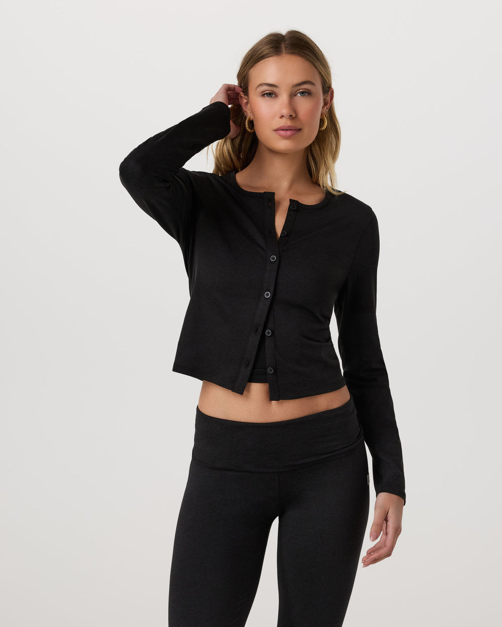 Vuori Halo Cardigan 2.0 Black Heather