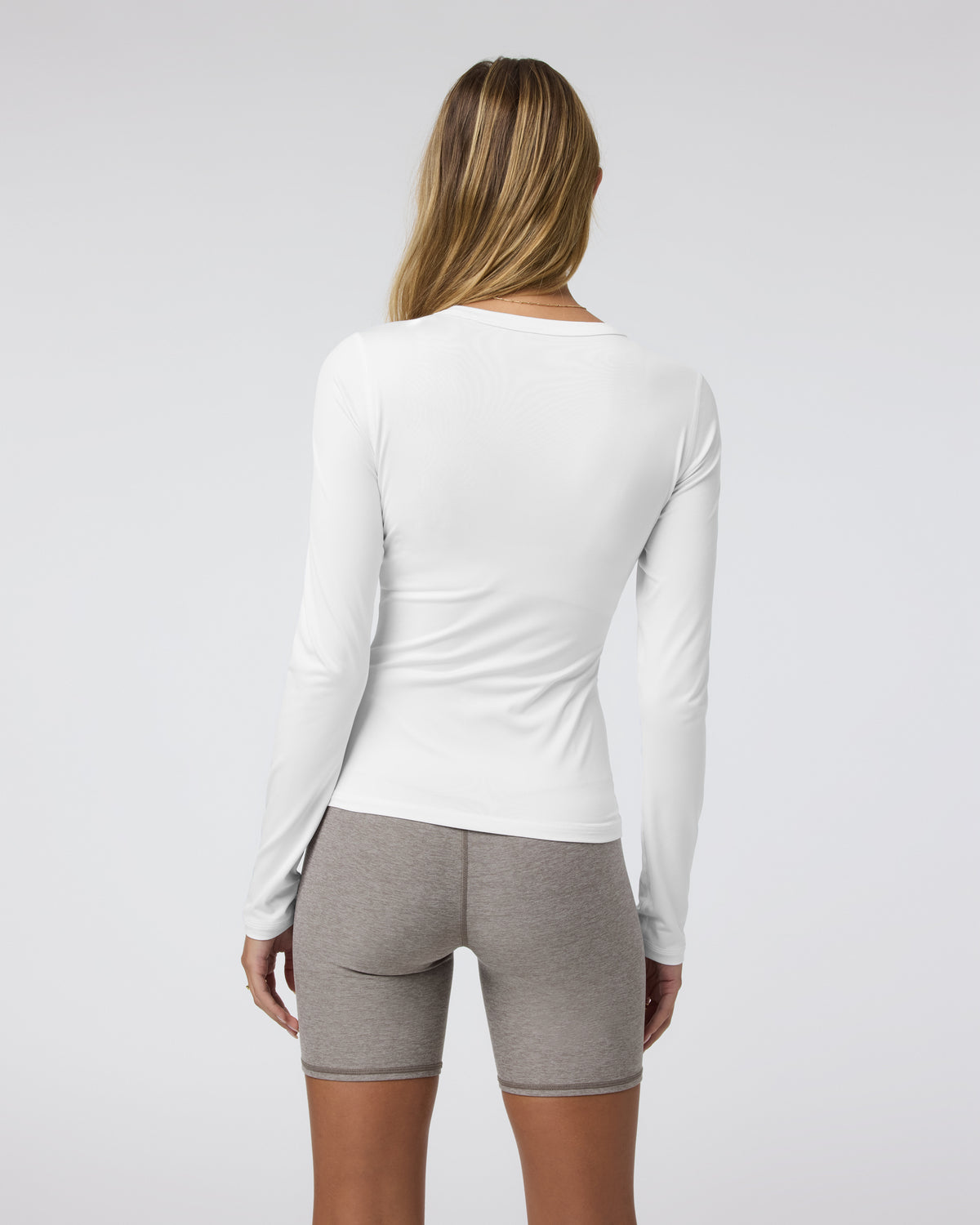 Vuori Long Sleeve Lux Crew Tee White