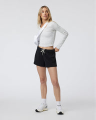 Vuori Long Sleeve Pose Scoop Tee White Heather Grey Shirt