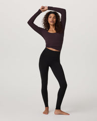 Vuori Long Sleeve Cove Ultra Scoop Women's Raisin Shirt