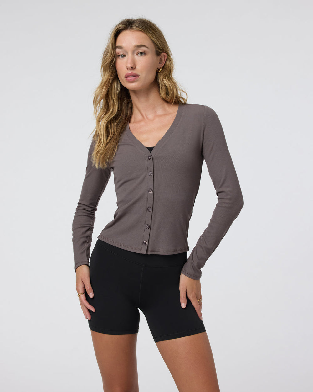 Vuori Long Sleeve Pose Cardigan Chia Ribbed Cardigan