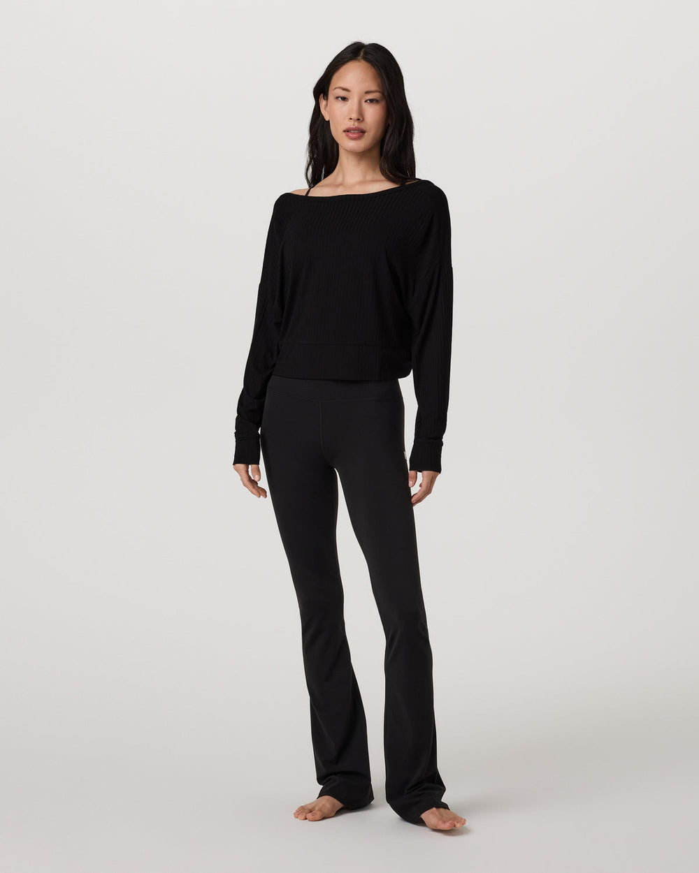 Vuori Long Sleeve Twist Top Women's Black Twist Top