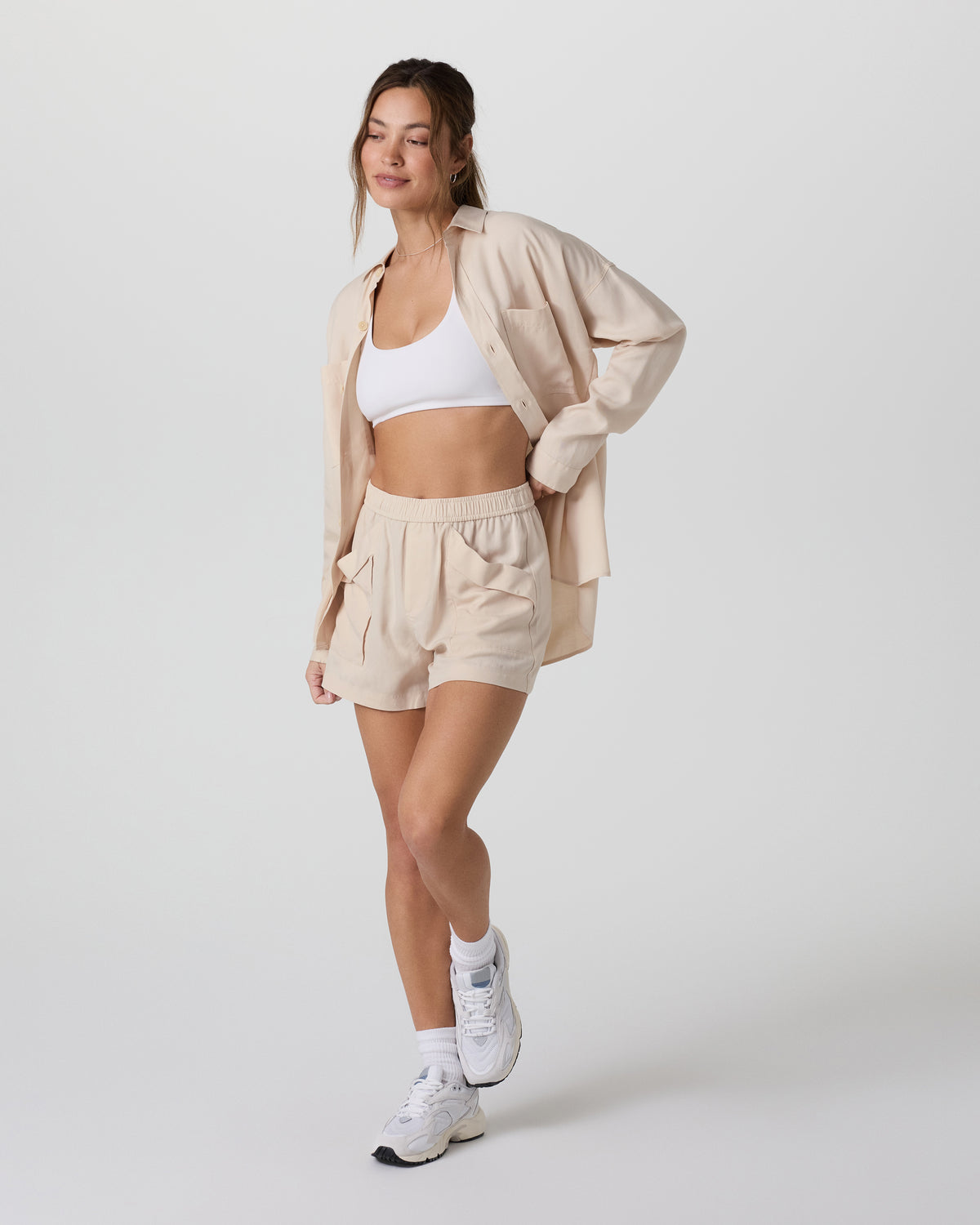 Vuori Trestles Twill Button Up Sand Dollar