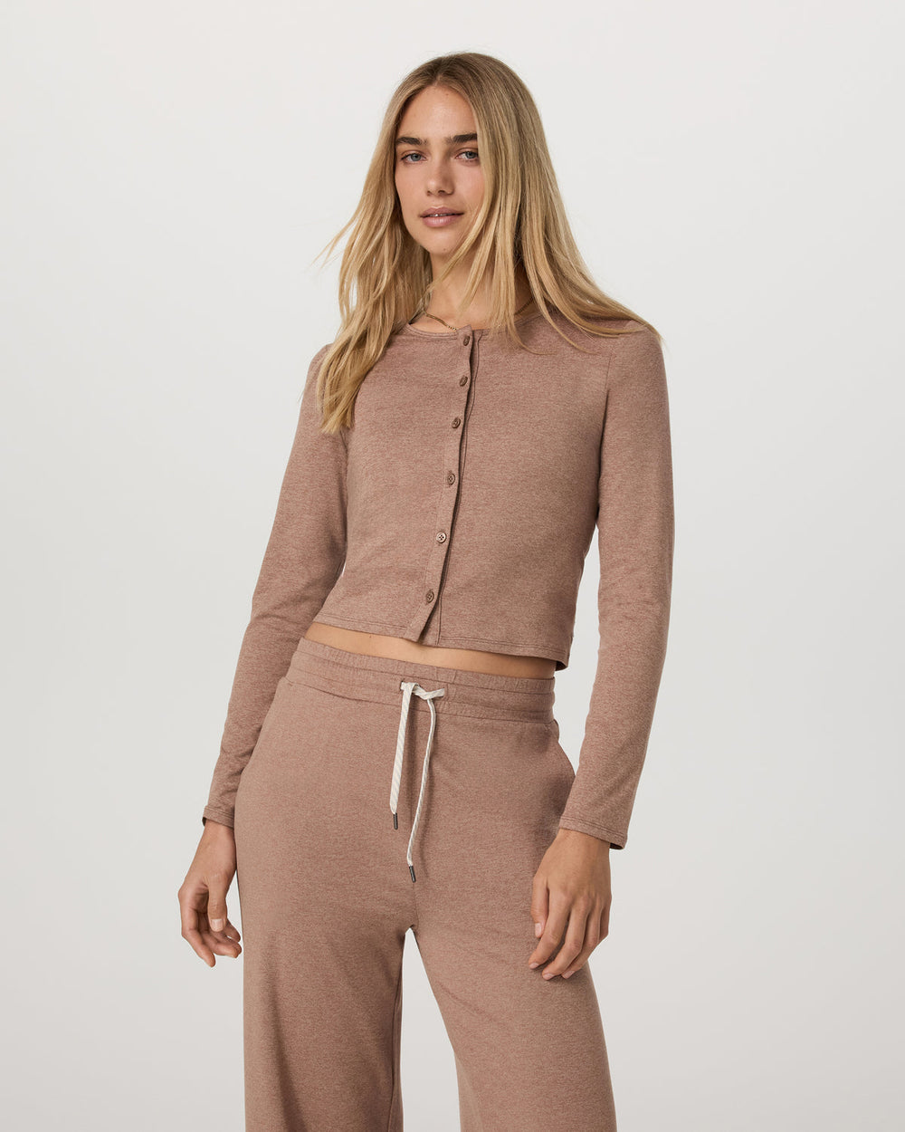 Vuori Halo Cardigan 2.0 Women's Nutmeg Heather Cardigan