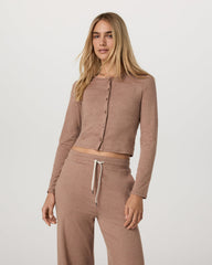 Vuori Halo Cardigan 2.0 Women's Nutmeg Heather Cardigan