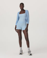 Vuori Long Sleeve Pose Mini Cardigan Women's Crystal Blue Top
