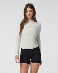 Vuori Vuori AllTheFeels Long Sleeve Mock Ecru