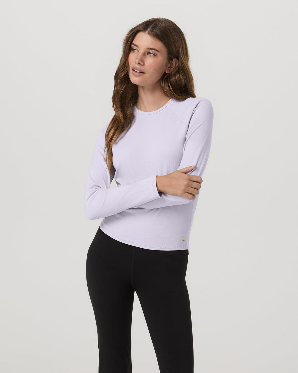 Vuori Long Sleeve Pose Crew Women's Lavender Ice Crewneck