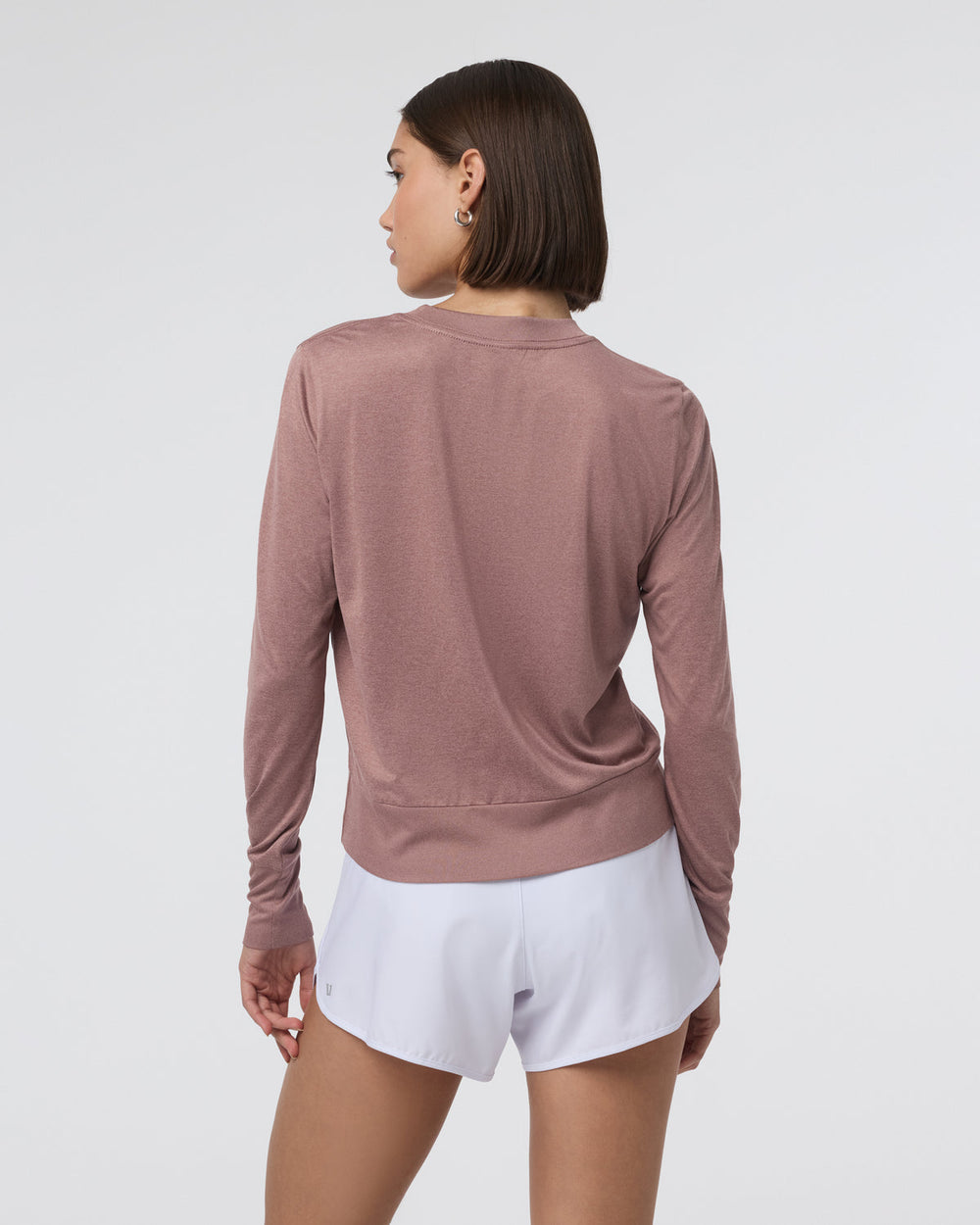 Vuori Daydream Crew Sedona Brown Heather Long Sleeve Top