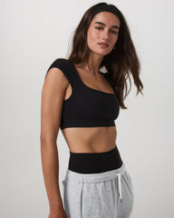 Vuori Vuori AllTheForm™ Short Sleeve Bra Women's Black Sports Bra