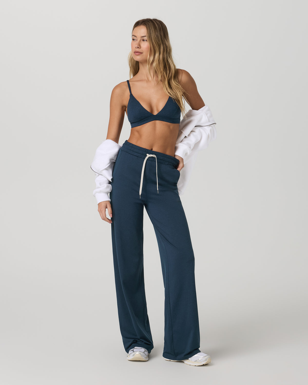 Vuori Halo Triangle Bra Blue Coast Heather Low-Support Bra
