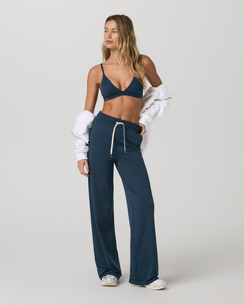 Vuori Halo Triangle Bra Blue Coast Heather Low-Support Bra