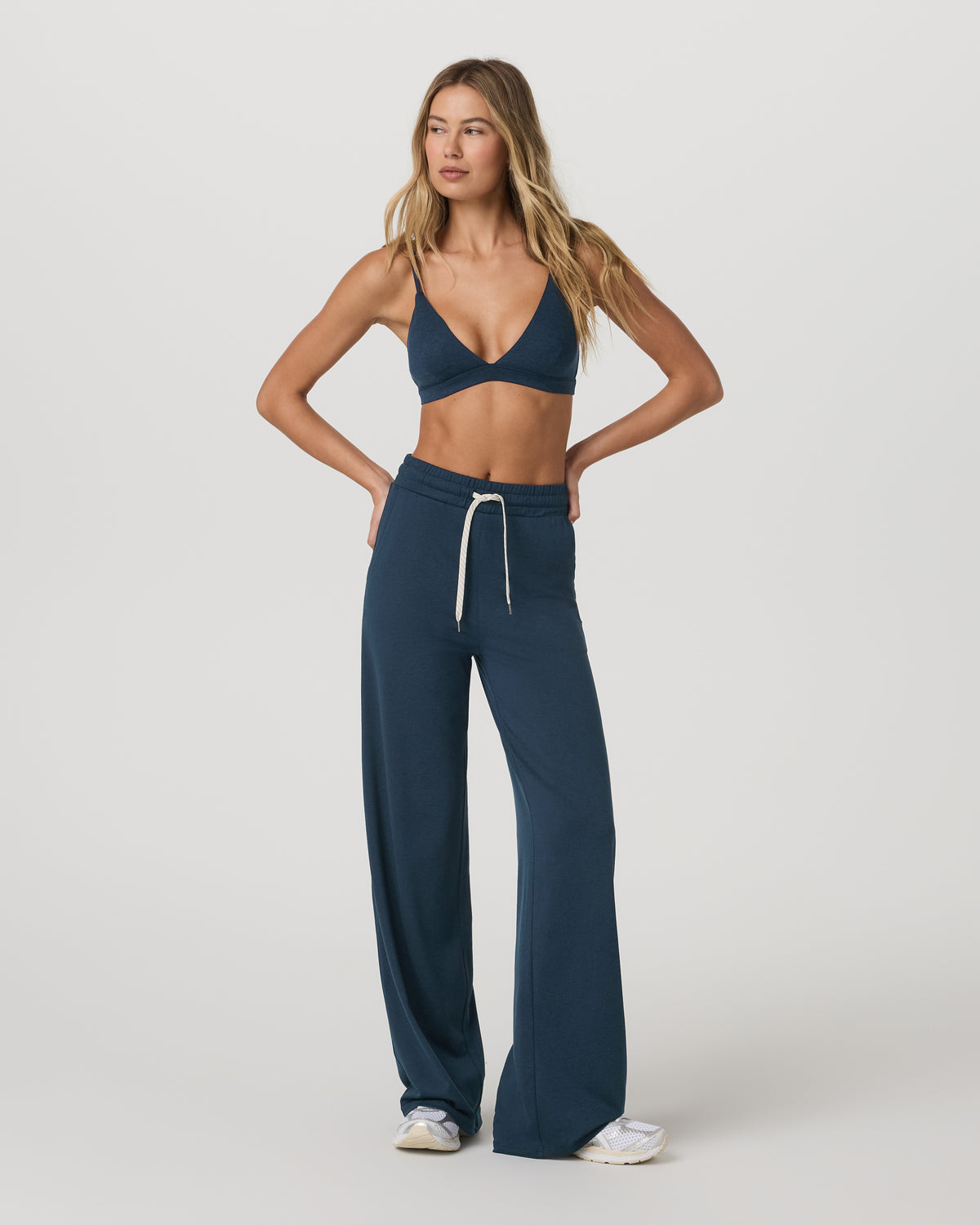 Vuori Halo Triangle Bra Blue Coast Heather Low-Support Bra