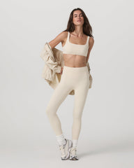 Vuori Micro Houndstooth Bra Women's Sports Bra in Natural