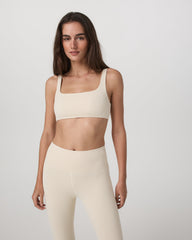 Vuori Micro Houndstooth Bra Women's Sports Bra in Natural
