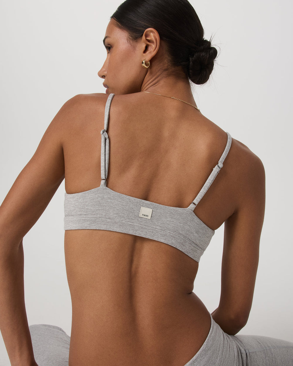 Vuori Halo Triangle Bra Pale Grey Heather Low-Support Bra