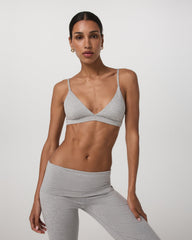 Vuori Halo Triangle Bra Pale Grey Heather Low-Support Bra