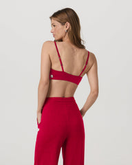 Vuori Halo Essential Bra Women's Strawberry Heather Sports Bra