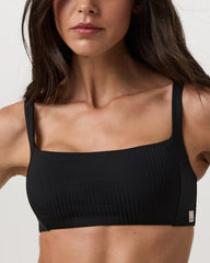 Vuori Inversion Rib Bra Women's Black Sports Bra