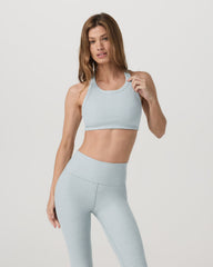 Vuori Elevation Racer Bra Women's Blue Haze Heather Sports Bra