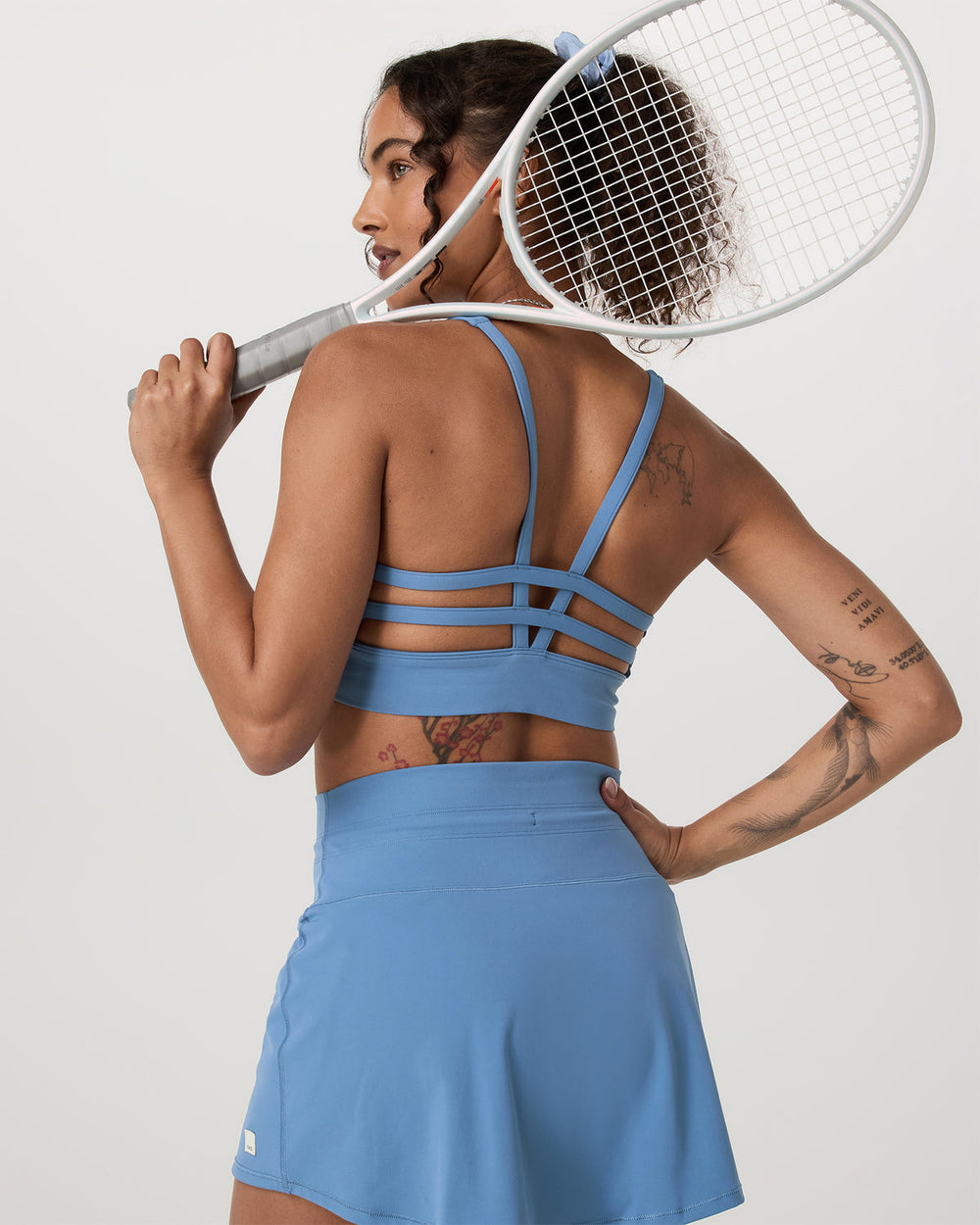 Vuori Yosemite Longline Bra Light French Blue Sports Bra