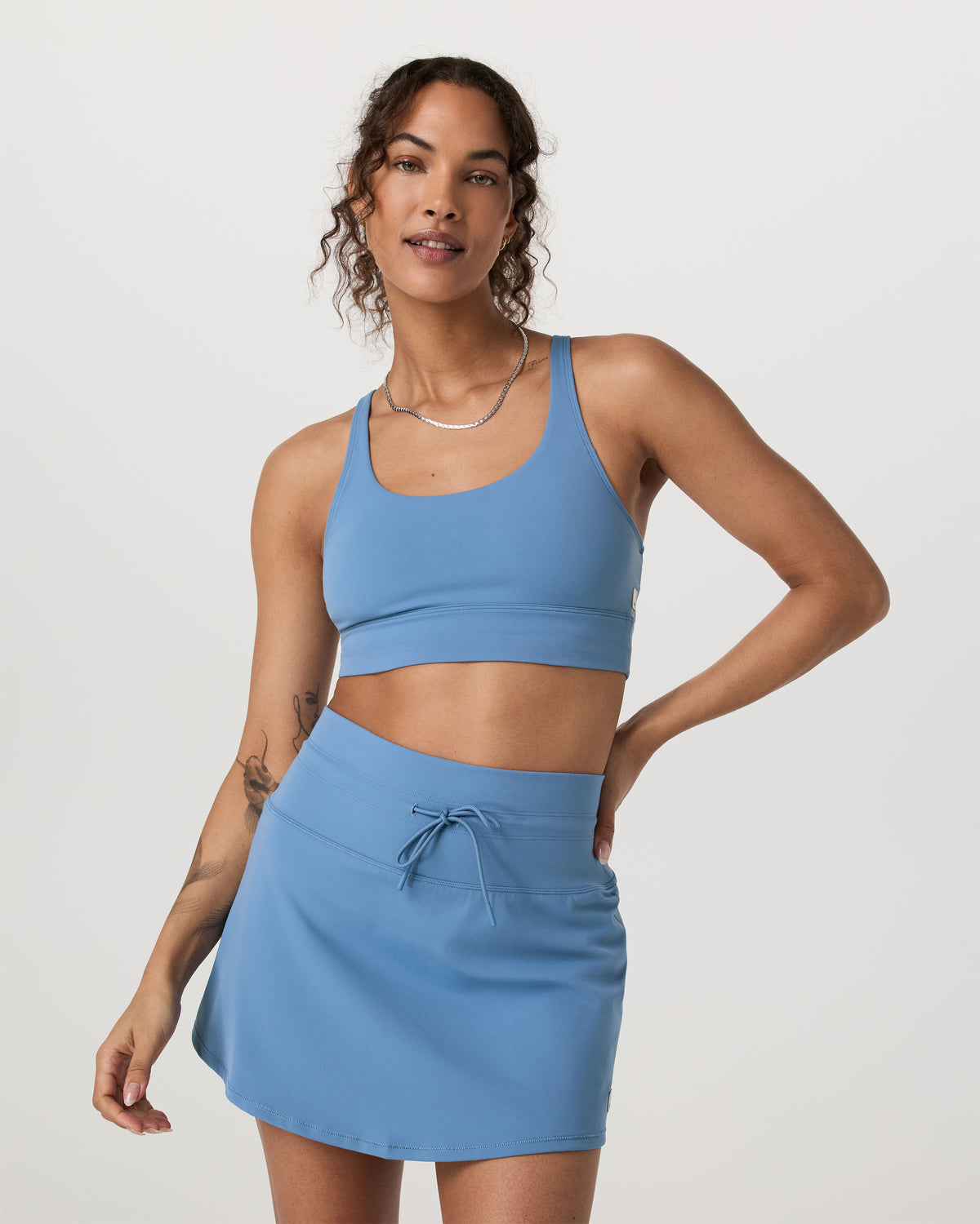 Vuori Yosemite Longline Bra Light French Blue Sports Bra