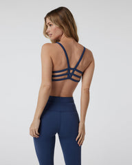 Vuori Yosemite Bra French Blue Strappy Bra