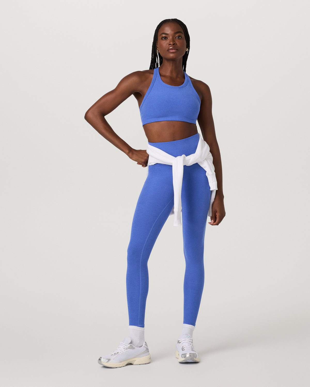 Vuori Elevation Racer Bra Women's Bright Iris Heather Sports Bra