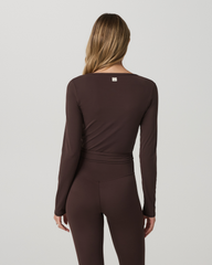 Vuori Vuori AllTheForm™ Wrap Top Women's French Roast Wrap Top