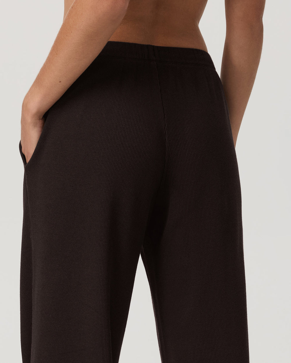 Vuori Waffle Wideleg Pant Women's Dark Java Waffle Knit Pants