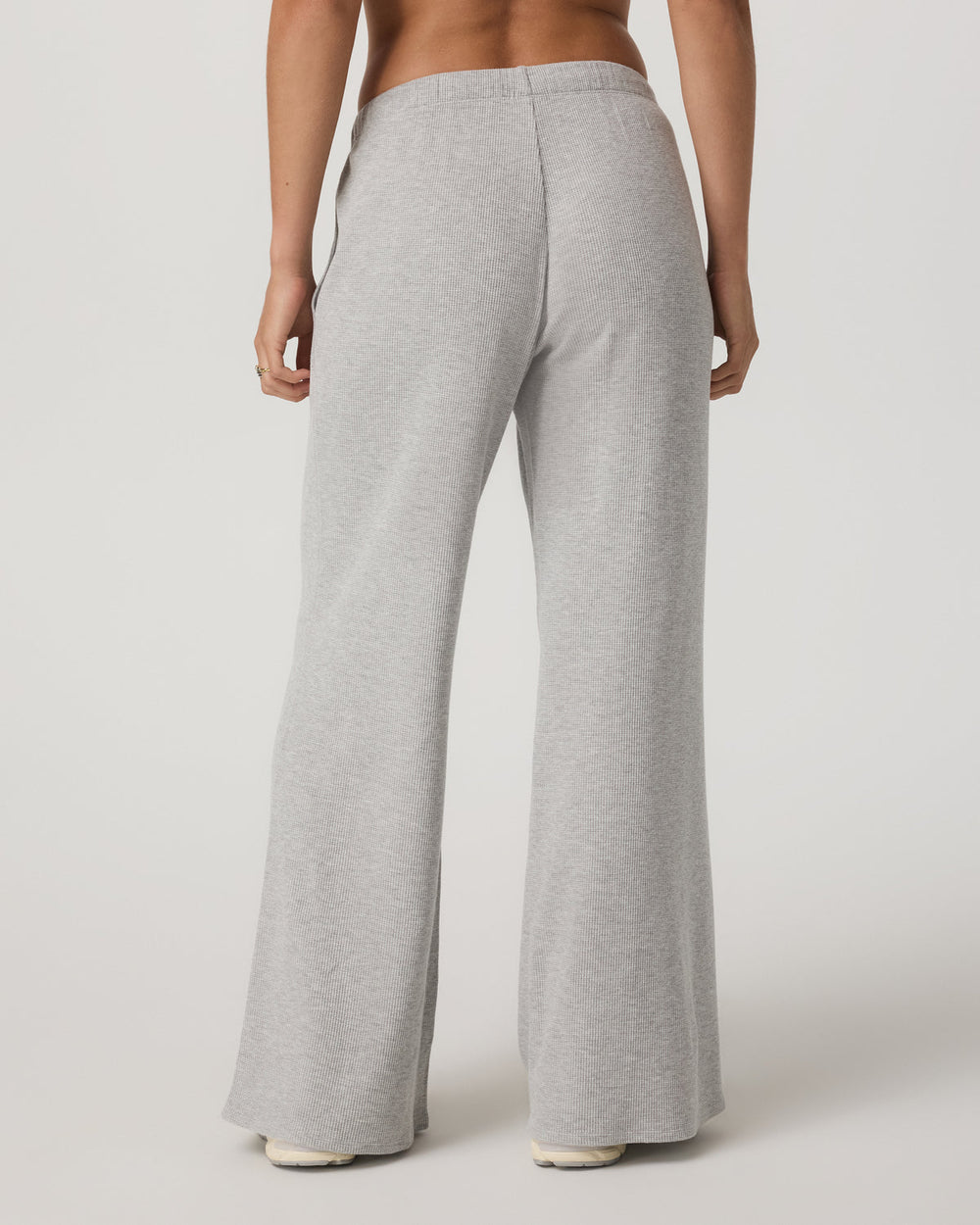 Vuori Waffle Wideleg Pant Women's Light Grey Waffle Knit Pants