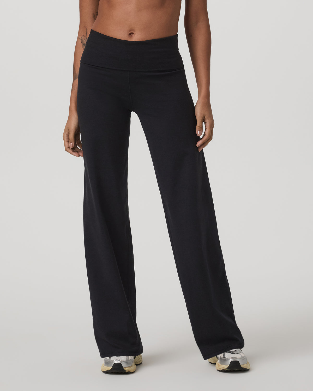Vuori Granite Foldover Straight Leg Women's Black Heather Pant