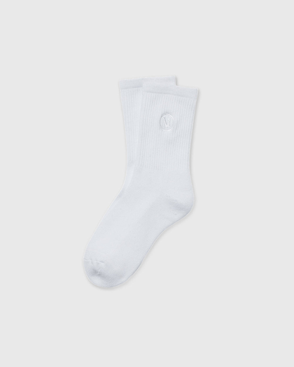 Vuori Half Crew Sock 2.0 White Performance Socks
