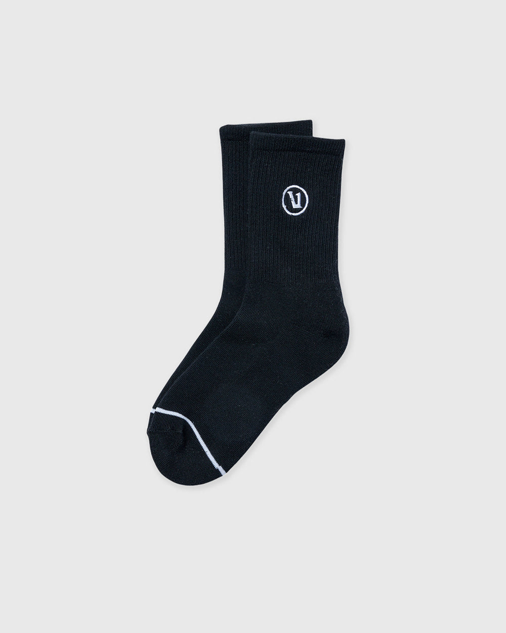 Vuori Half Crew Sock 2.0 Black Performance Socks