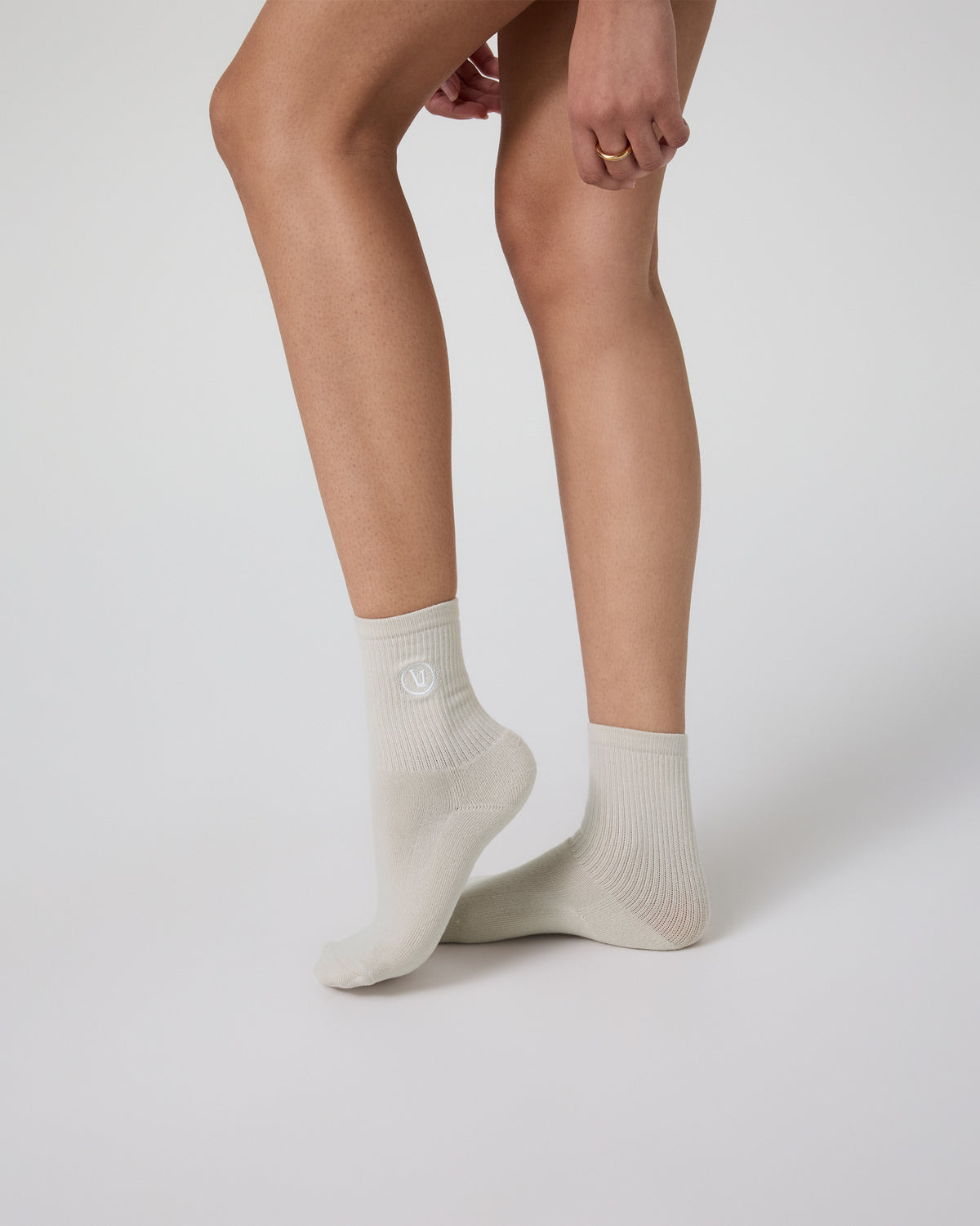 Vuori Half Crew Sock Salt Heather