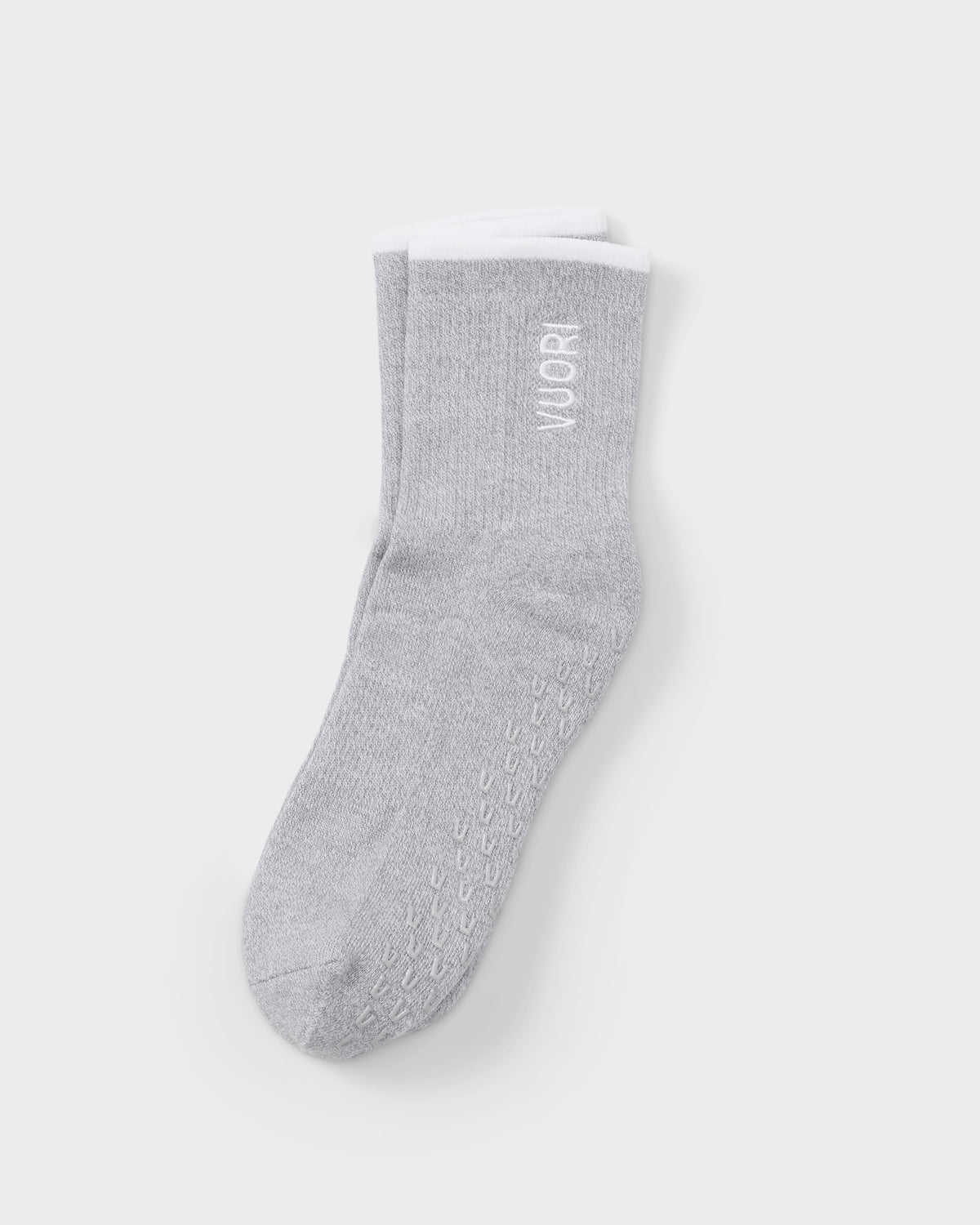 Vuori Half Crew Gripper Sock Light Heather Grey Grip