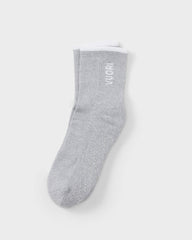 Vuori Half Crew Gripper Sock Light Heather Grey Grip