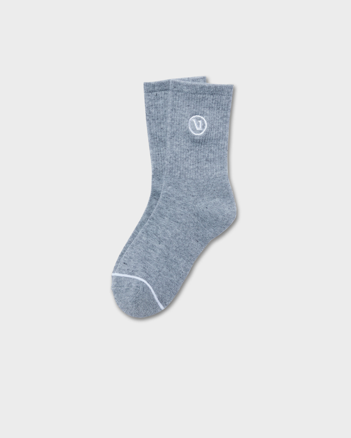 Vuori Half Crew Sock 2.0 Light Heather Grey Performance Socks