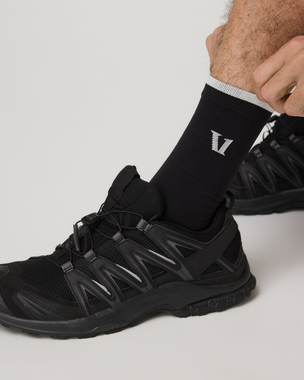 Vuori Performance Crew Sock Black Crew Socks