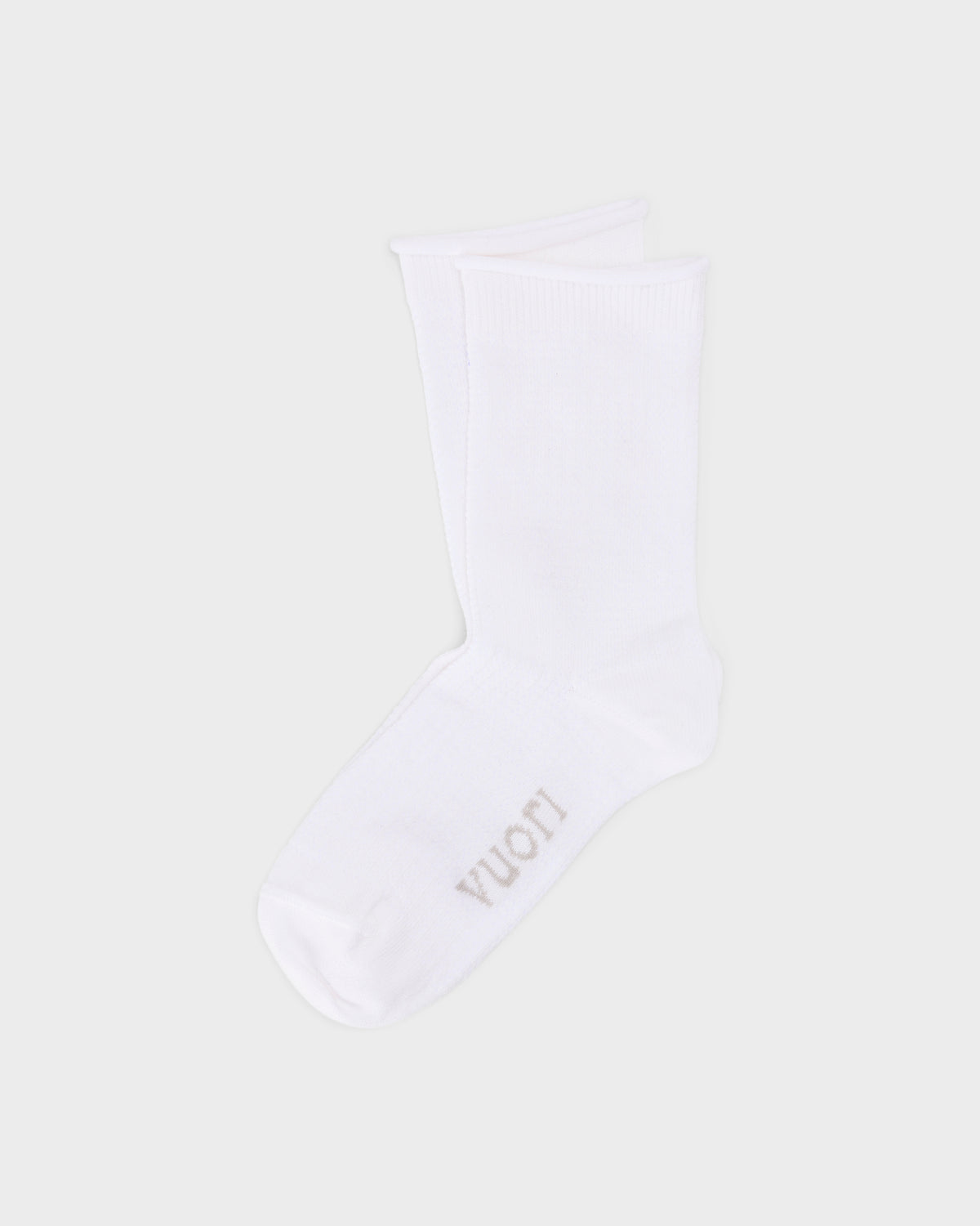 Vuori Quarter Crew Pointelle Sock Stylish White Socks