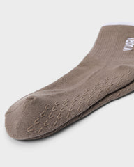 Vuori Half Crew Gripper Sock Smokey Taupe Grip Socks