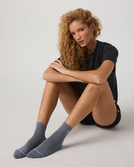 Vuori Quarter Crew V1 Sock Slate Blue Crew Socks