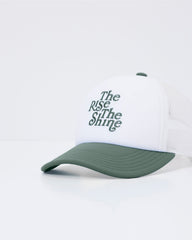 Vuori The Rise The Shine Trucker Hat Agate Green Trucker Hat