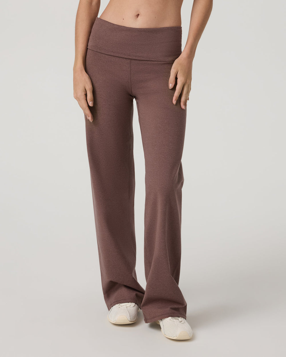 Vuori Granite Foldover Straight Leg Women's Sable Heather Pant