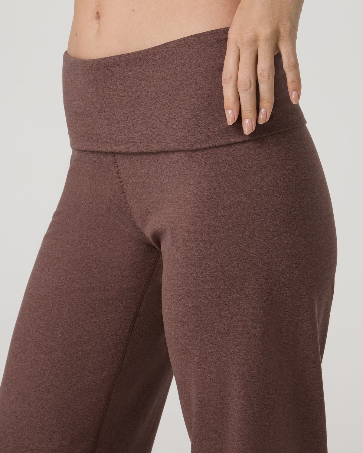 Vuori Granite Foldover Straight Leg Women's Sable Heather Pant