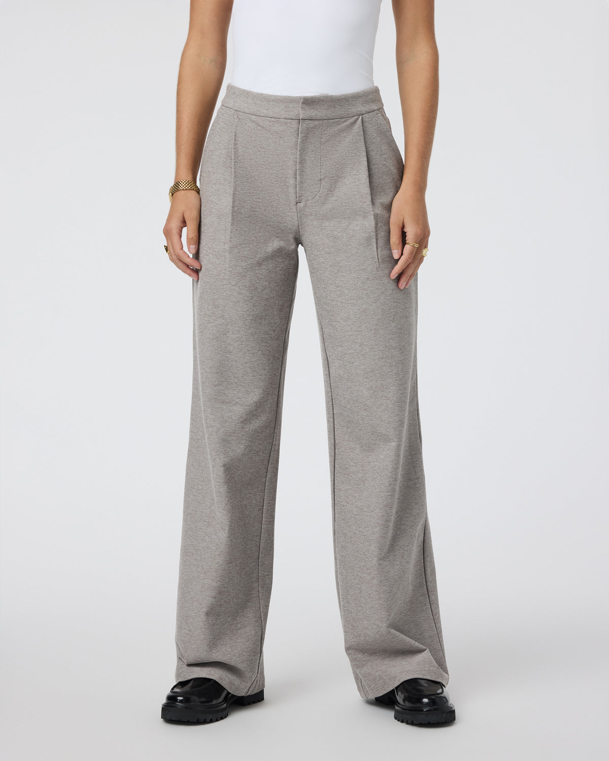 Vuori Elevation Trouser-Short Cobblestone High Rise Pants