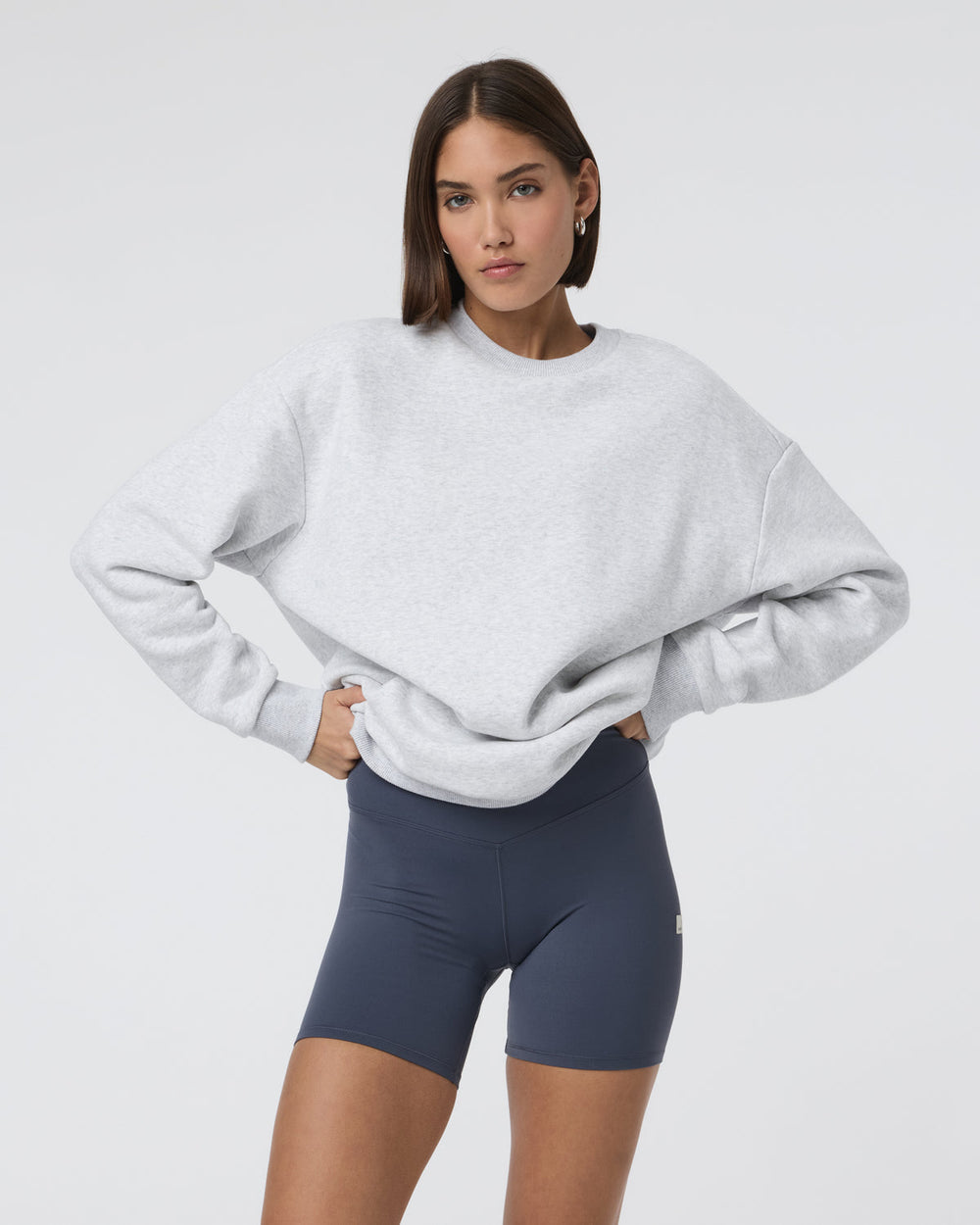Vuori Restore Oversized Crew 2.0 Pale Grey Heather