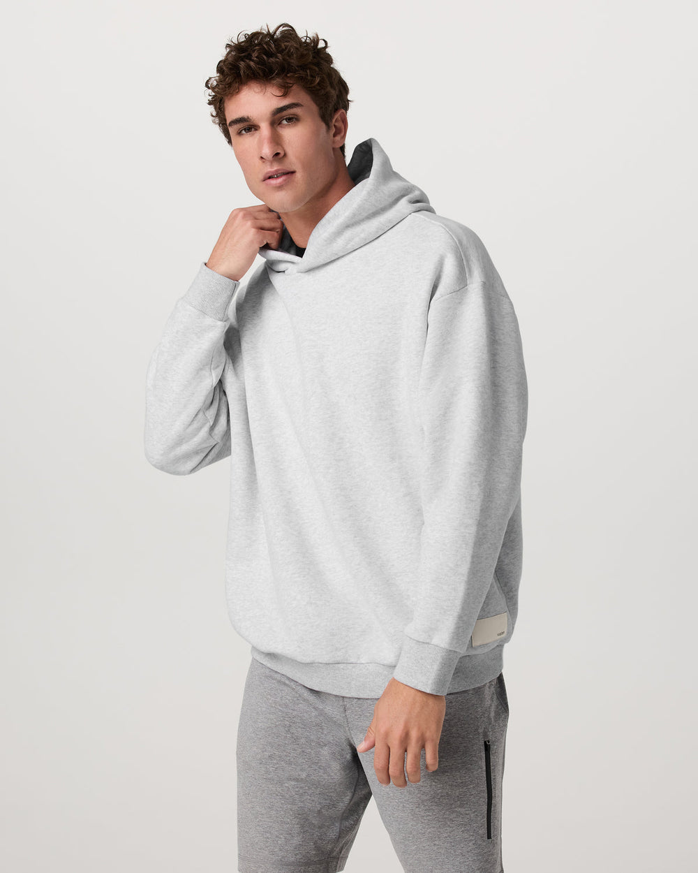 Vuori Restore Oversized Hoodie Pale Grey Heather